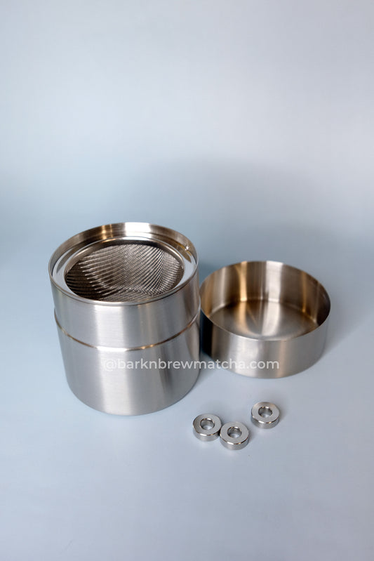 Matcha Sifter Canister Storage Stainless steel
